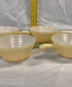 Set of 4 Fire King Lustre Bowls