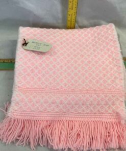 Knitted Dresser Scarf Set - Pink