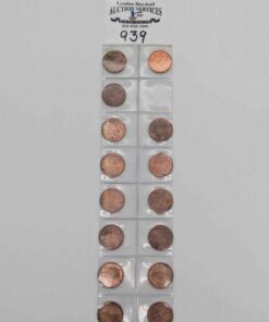 Assorted Canadian pennies