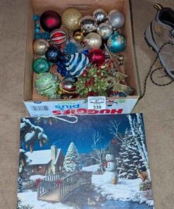 Christmas ornaments and wall art