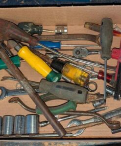 Sockets, screwdrivers, wrenches, etc