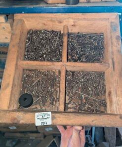 Wooden organizer and hardware contents