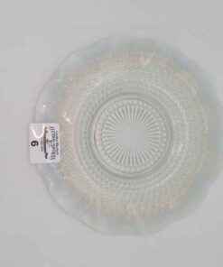 Opalescent Hobnail ruffle edged plate