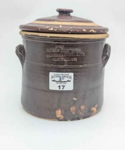 B.T & L.G Hitchcock General Merchants Cornwall #1 Crock with lid