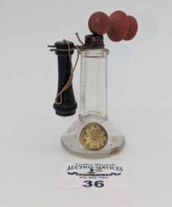 Antique Glass Telephone Candy holder