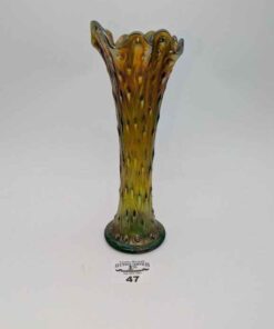 Northwood Carnival Glass Tree Trunk Vase w/iridescent finish