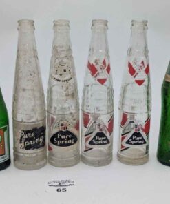 Pure Spring, 7up & Fresca vintage soda bottles