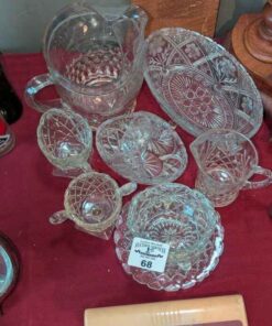 Assorted crystal serving ware