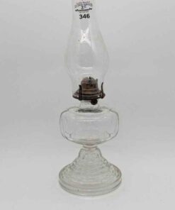 Clear Glass pedestal oil lamp