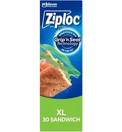 Ziploc pack of 30 extra large sandwich bags