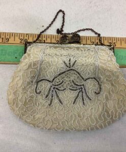 Beaded White Evening Bag made in Belgium Hudson’s Bay Company
