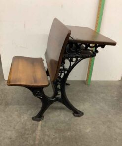 Antique Cast Iron and Wood Student Desk