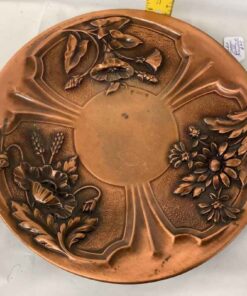 Copper Floral Decor Plate