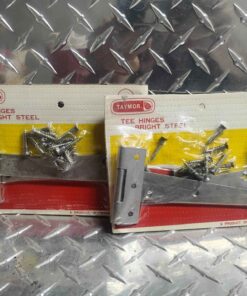 Tee hinges bright steel