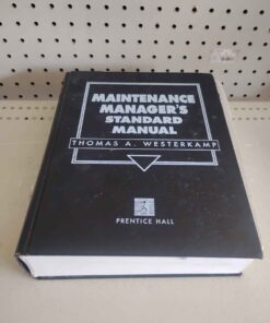Maintenance manager's standard manual