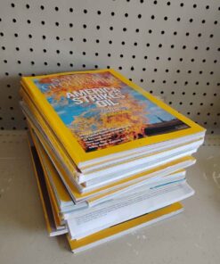 Stack of national geographic magazines (America strikes oil)