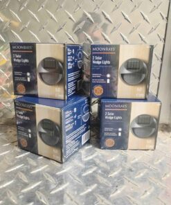 Pack of two BLACK solar wedge lights