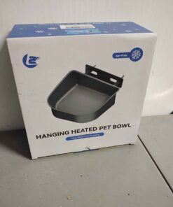 Hanging heated pet bowl