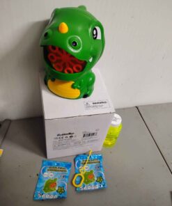 Bubble blowing dinosaur
