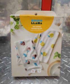 Pack of 2 tea towel stamping kit