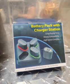 Battery pack with charger station