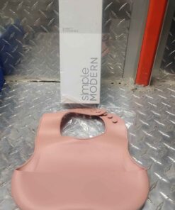 Pink silicone bib