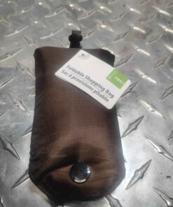 Foldable reusable shopping bag brown