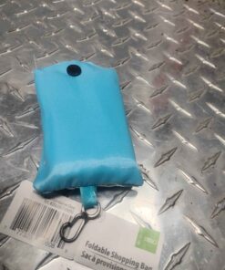 Foldable reusable shopping bag blue