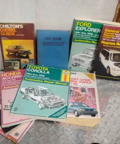 Stack of vehicle maintenance manuals