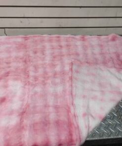 Pink and white baby blanket