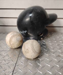 Qty 2 baseballs & batters helmet