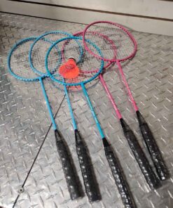 Pink & blue Raquets with birdie