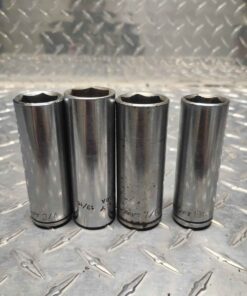 4 silver deep end sockets 1/2" drive