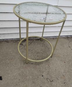 Coffee table gold frame