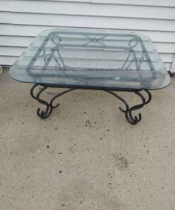 Coffee table wrought iron black