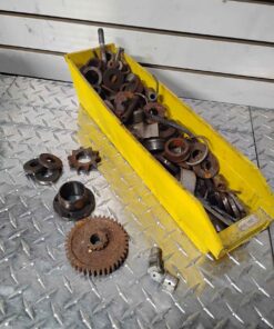 Farmers delight with parts bin including very thick washers sprockets etc etc