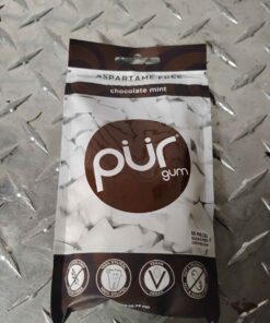 Package of 55 pur gum chocolate mint