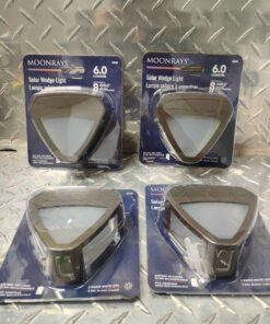 Qty 4 individual brown solar wedge lights in blister pack