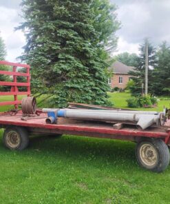 Foot farm wagon comes with short and long tongues..... contents on wagon not included