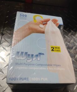 Wyse box of 500 tablet compressed compostable wipes