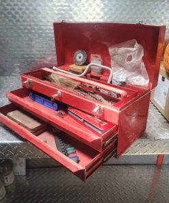 Red mastercraft toolbox with contents