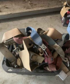 Bucket of various seat belts Square Body