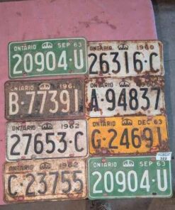 1960s Assorted Ontario License plates