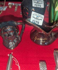 McMaster pottery Brockville pitcher & face jug