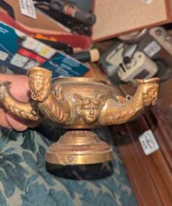 Metallic ornate vase