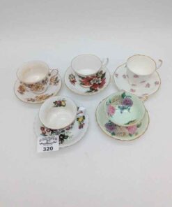 Royal Albert, Queen Anne, Paragon, etc Tea cups and saucers