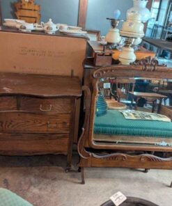 Antique Dresser and swivel mirror