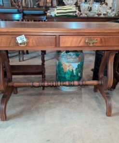 Harp bottom, 2 drawer hall table