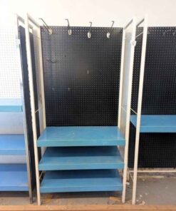 Steel Utility/display rack with peg board backing