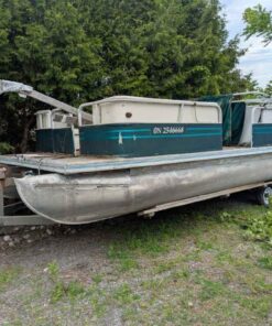 Pontoon boat ON2546668 and trailer